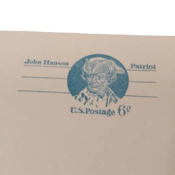 6 Vintage 1970s Pre-Paid Postage Hancock Samuel Adams Hanson Blank Postcards - Picture 6 of 6